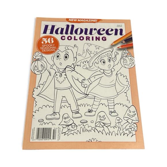 Other - HALLOWEEN COLORING MAGAZINE ISSUE 10 FREE SHIPPING 2025 Spooky Seasonal‎ Designs